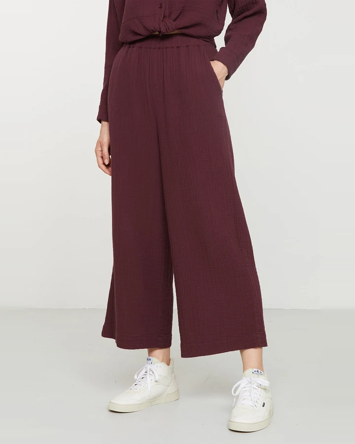 Recolution Damen vegan Culotte Hose Limba Dunkelviolett