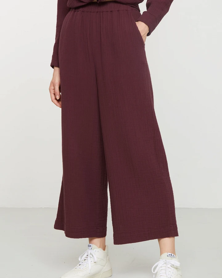 Recolution Damen vegan Culotte Hose Limba Dunkelviolett