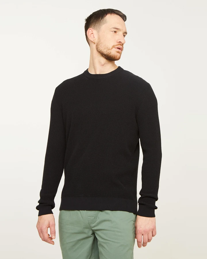 Recolution Herren vegan Pullover Lupin Schwarz
