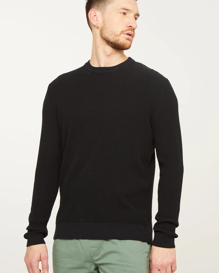 Recolution Herren vegan Pullover Lupin Schwarz
