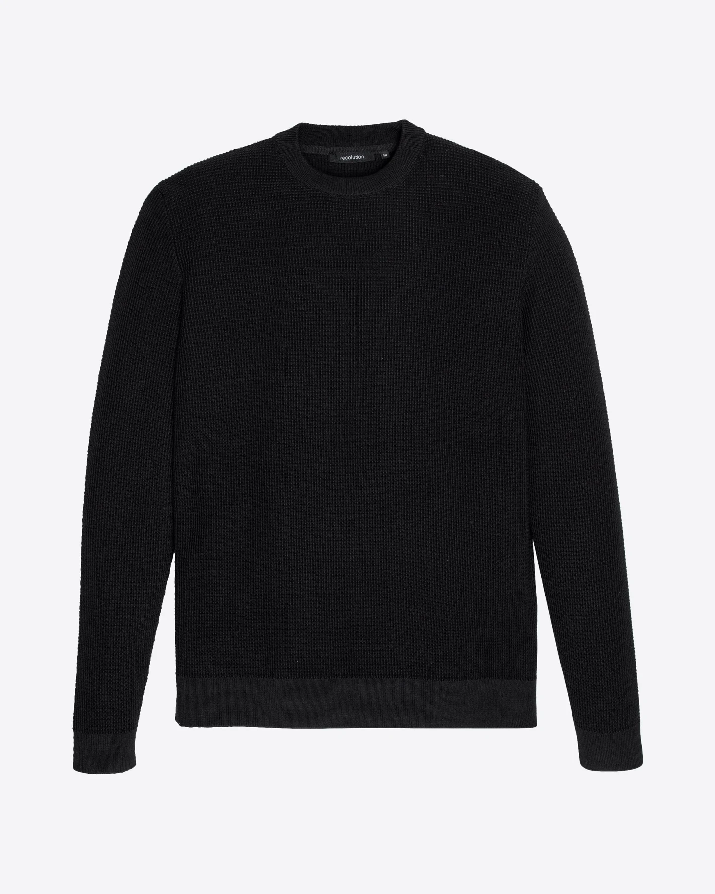 Recolution Herren vegan Pullover Lupin Schwarz – Ansicht 2