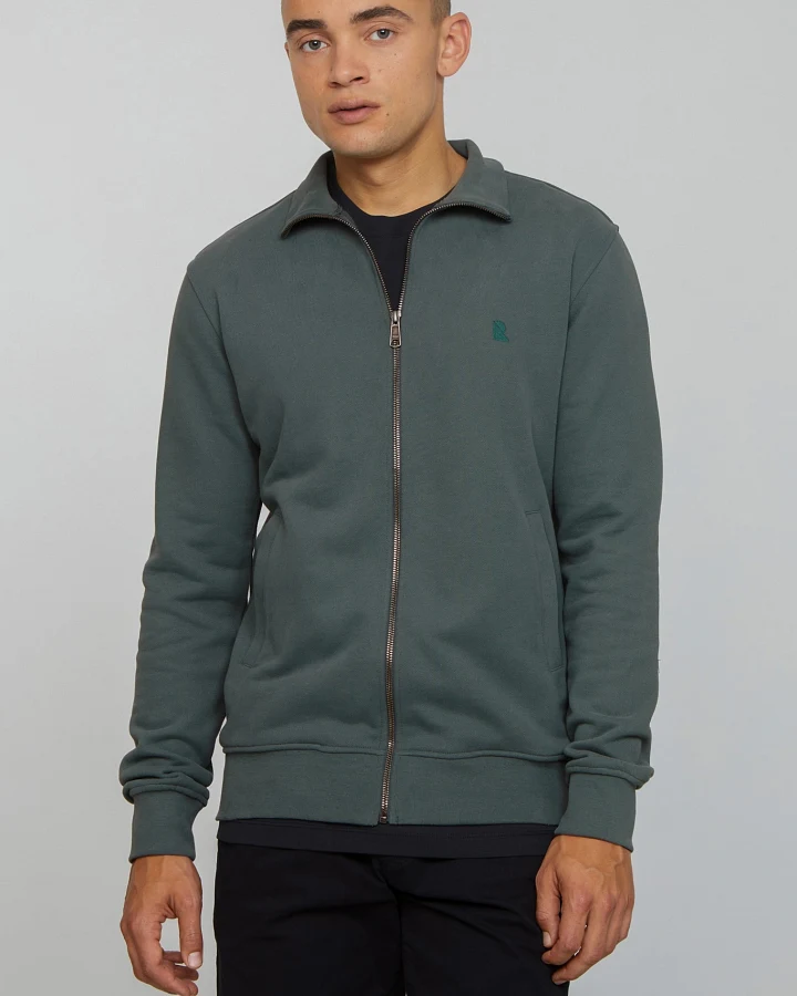 Recolution Herren vegan Sweatjacke Camphor Eukalyptus Grün