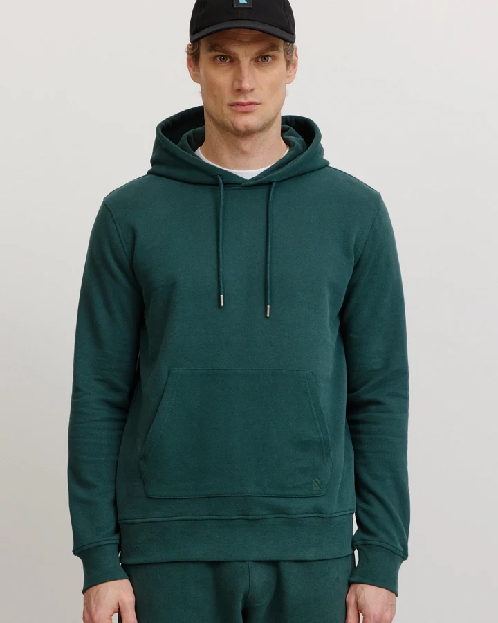Recolution Herren vegan Hoodie Duranta Tiefgrün