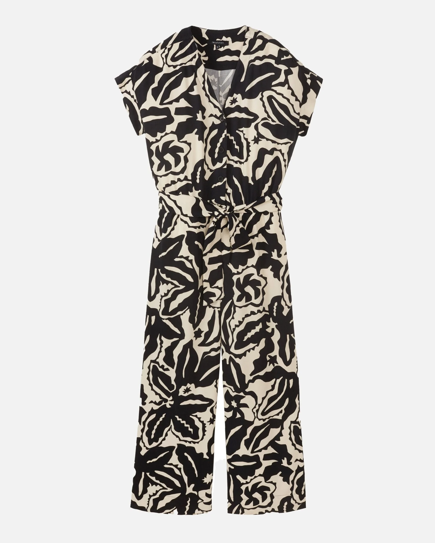 Recolution Damen vegan Jumpsuit Dianella Botanical Schwarz – Ansicht 2