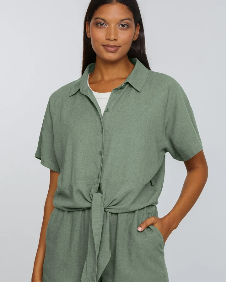 Recolution Damen vegan Bluse Ocra Khaki