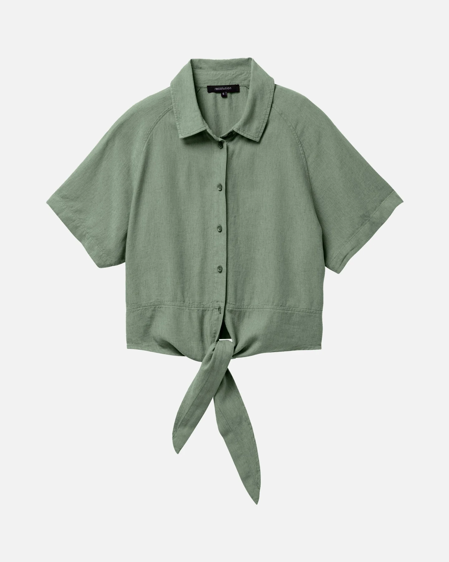 Recolution Damen vegan Bluse Ocra Khaki – Ansicht 2