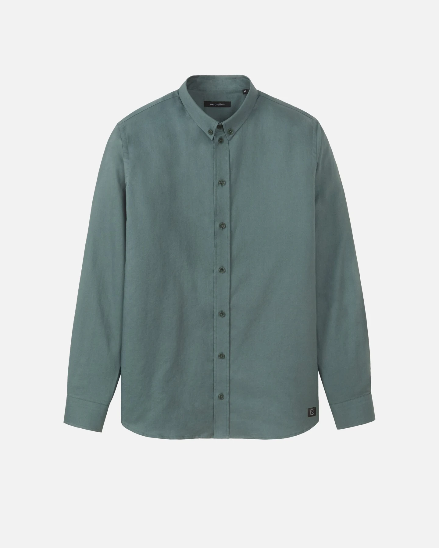 Recolution Herren vegan Hemd Oxford Coleus Eukalyptus Grün – Ansicht 2
