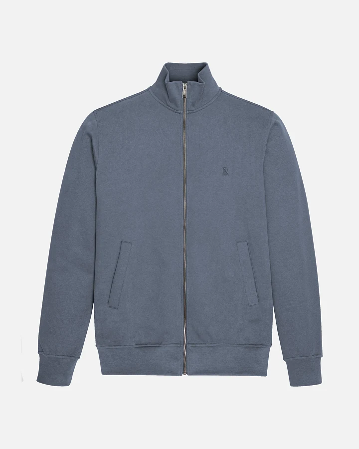 Recolution Herren vegan Sweatjacke Camphor Taubenblau