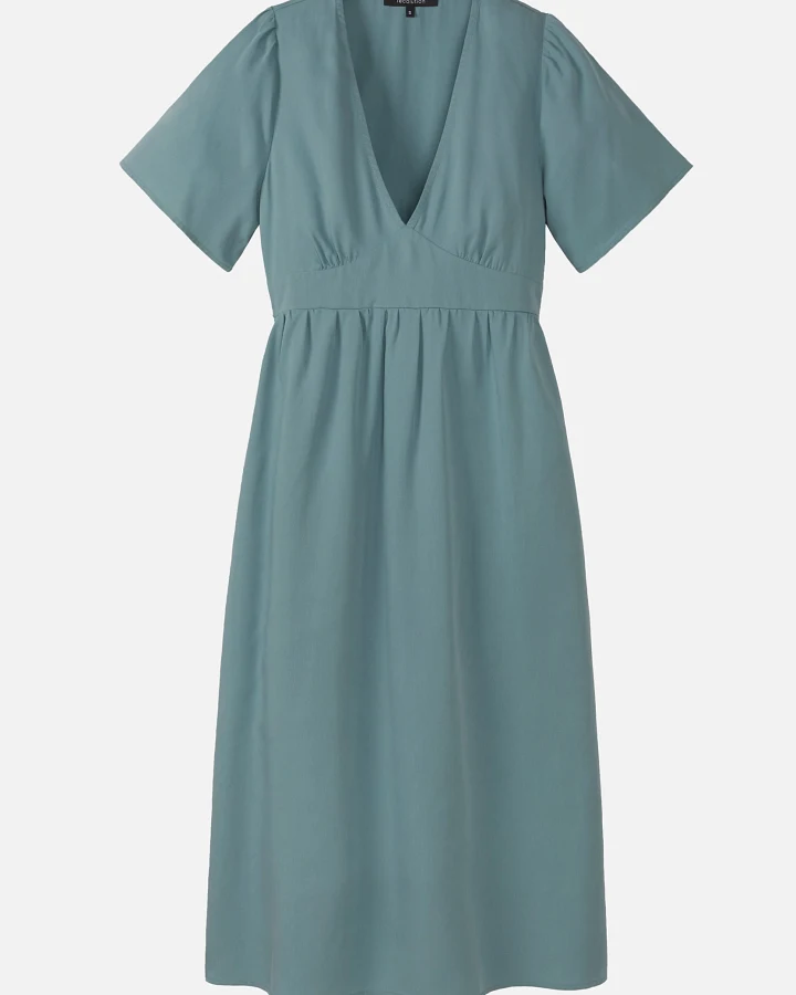 Recolution Damen vegan Kleid Fittonia Eukalyptus Grün