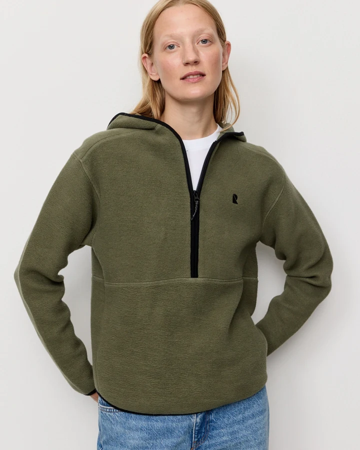 Recolution Damen vegan Hoodie Forsthia Dark Khaki
