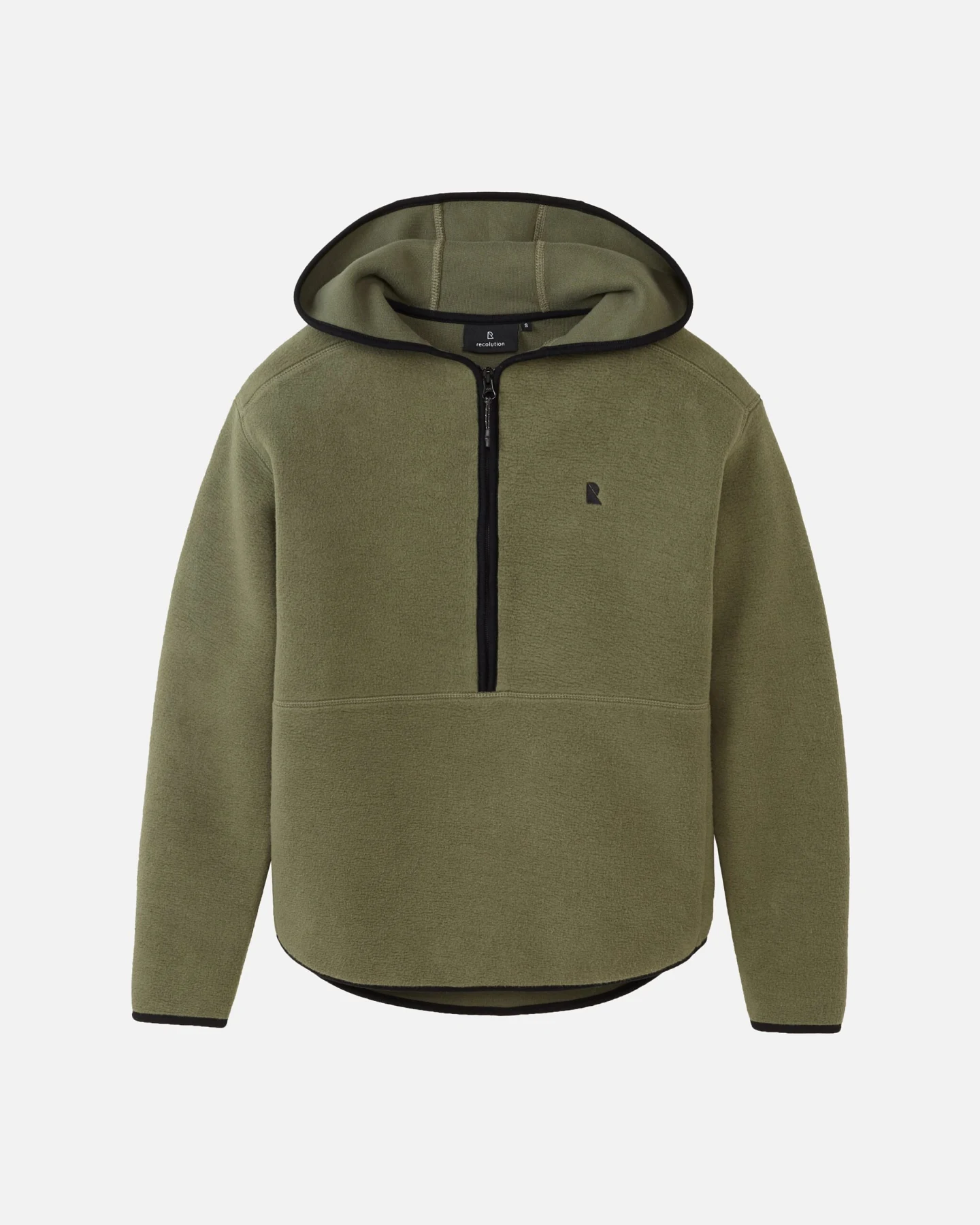 Recolution Damen vegan Hoodie Forsthia Dark Khaki – Ansicht 2