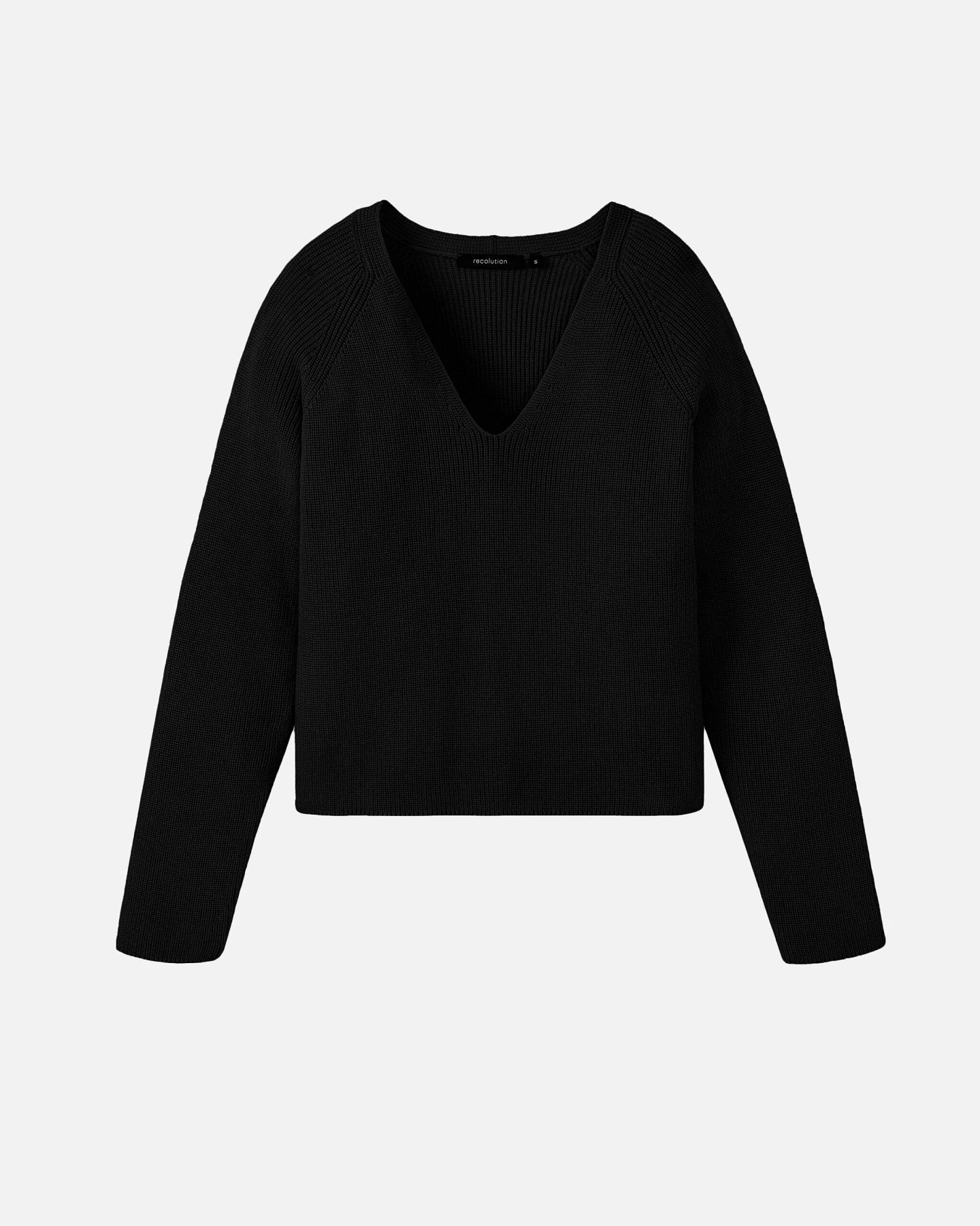 Recolution Damen vegan Pullover Arugula Schwarz – Ansicht 2