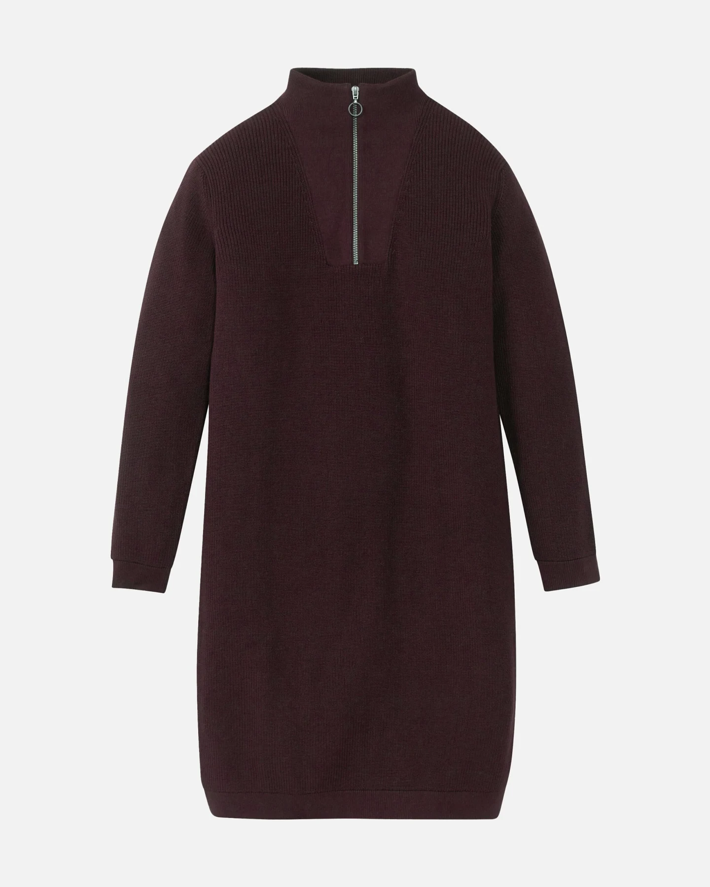 Recolution Damen vegan Kleid Stellera Dark Plum Gestrickt – Ansicht 2