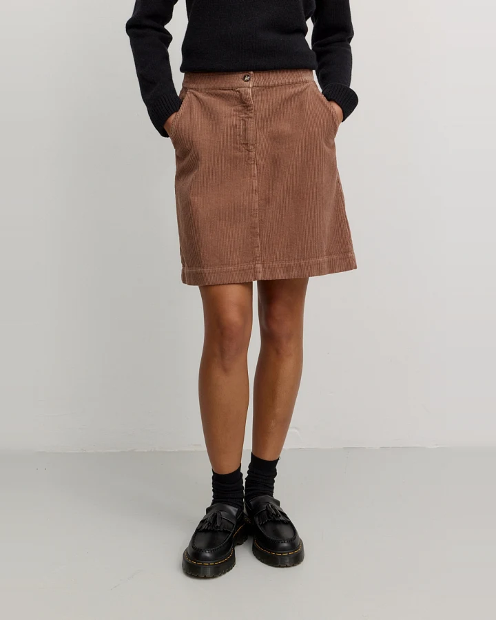 Recolution Damen vegan Rock Corduroy Wisteria Cognac Braun