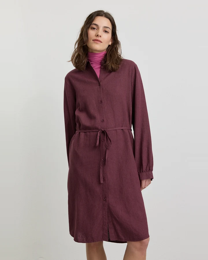 Recolution Damen vegan Kleid Melon Dunkel Pflaume