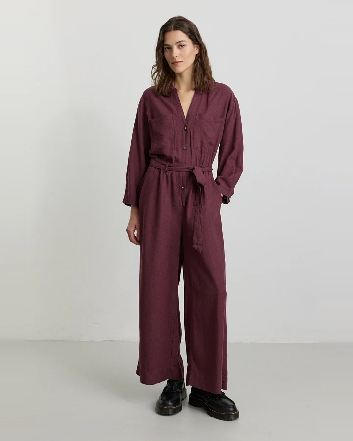 Recolution Damen vegan Jumpsuit Filaree Dunkelviolett