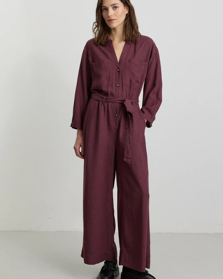 Recolution Damen vegan Jumpsuit Filaree Dunkelviolett