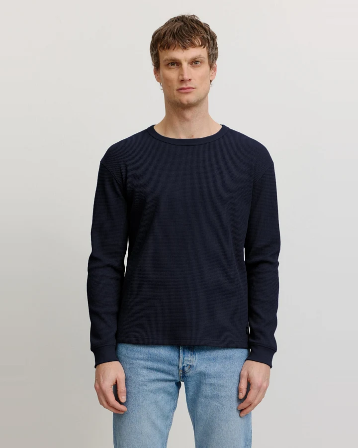 Recolution Herren vegan Longsleeve Larkspur Dunkelblau