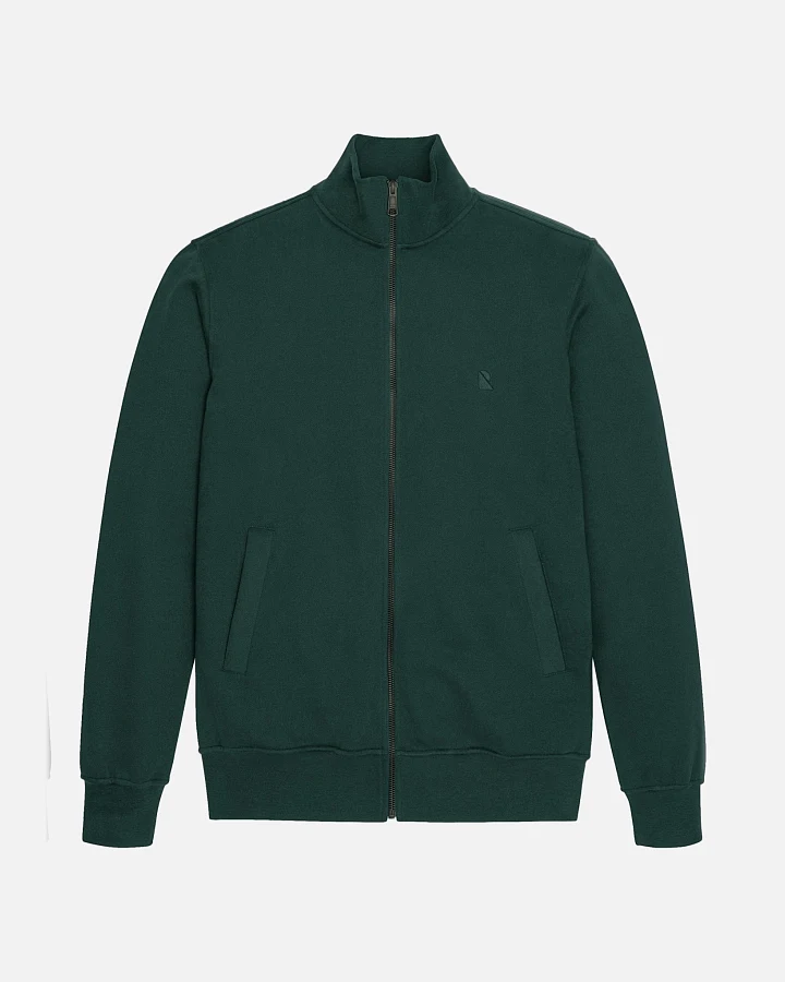 Recolution Herren vegan Sweatjacke Camphor Dunkelgrün
