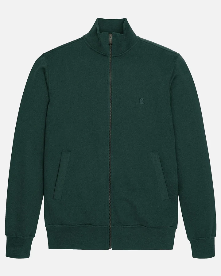 Recolution Herren vegan Sweatjacke Camphor Dunkelgrün