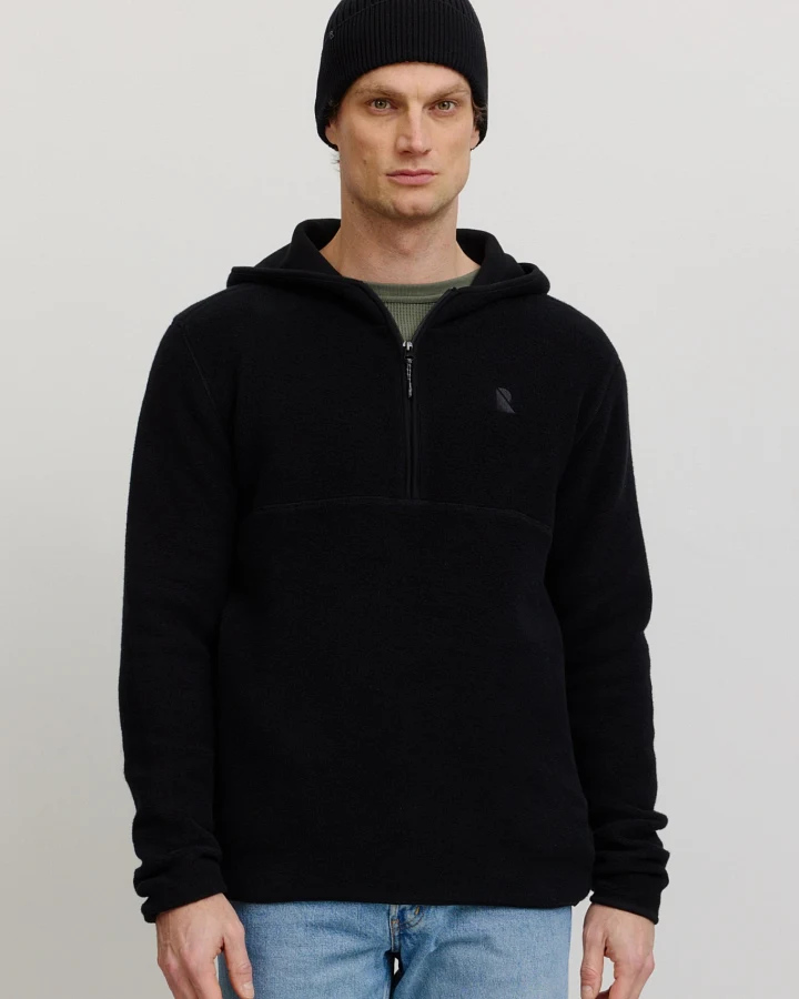 Recolution Herren vegan Kapuzenpulli Caimito Schwarz