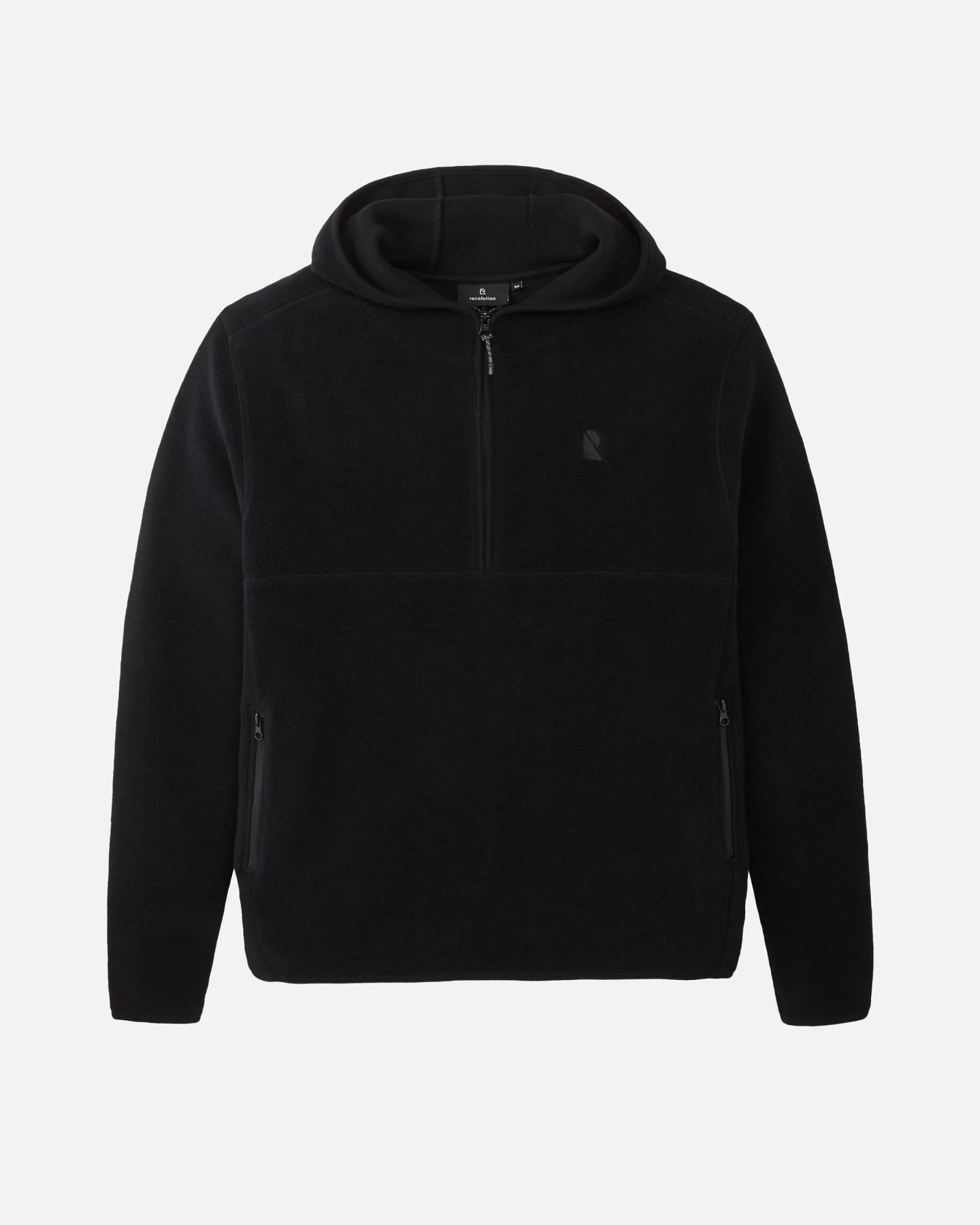 Recolution Herren vegan Kapuzenpulli Caimito Schwarz – Ansicht 2
