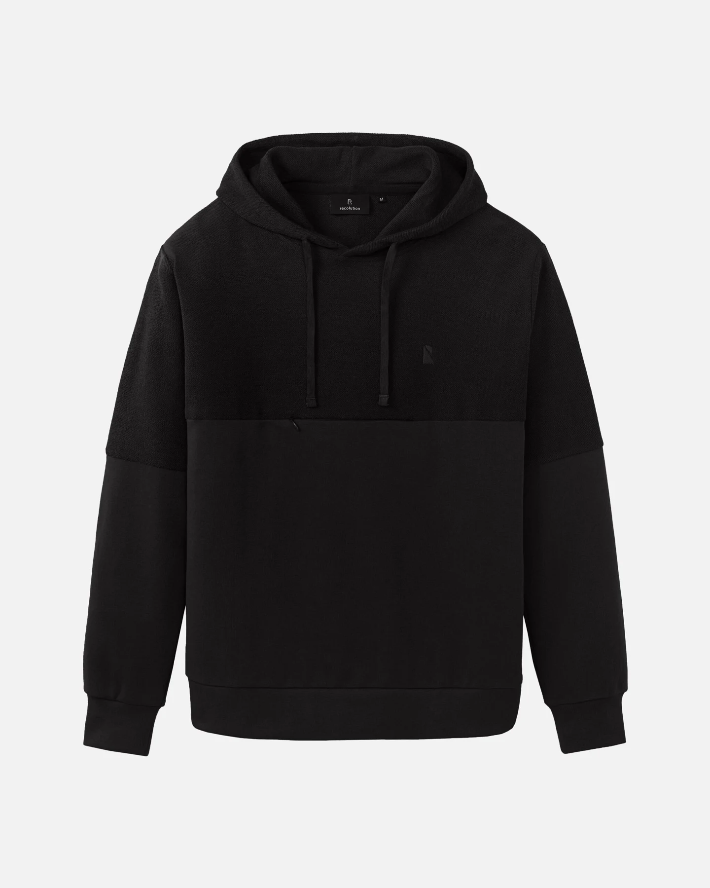 Recolution Herren vegan Hoodie Ivy Schwarz – Ansicht 2