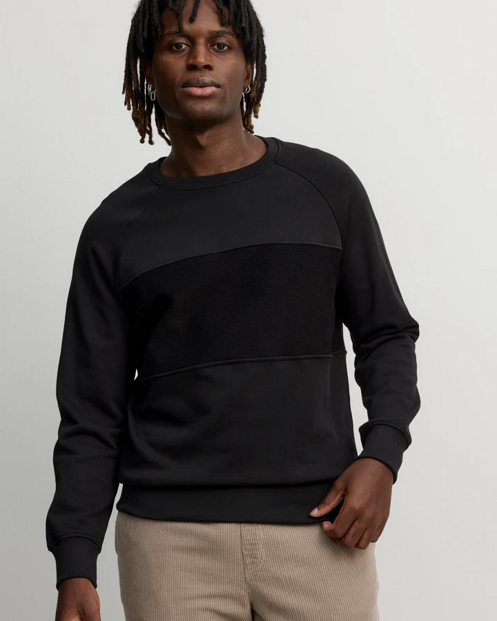 Recolution Herren vegan Sweatshirt Chervil Schwarz