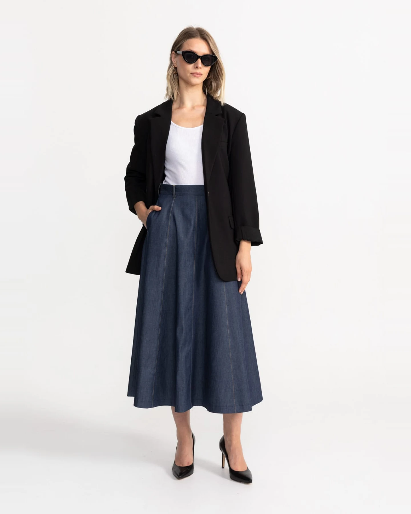De IONESCU Damen vegan Rock Dorna Blau – Ansicht 2