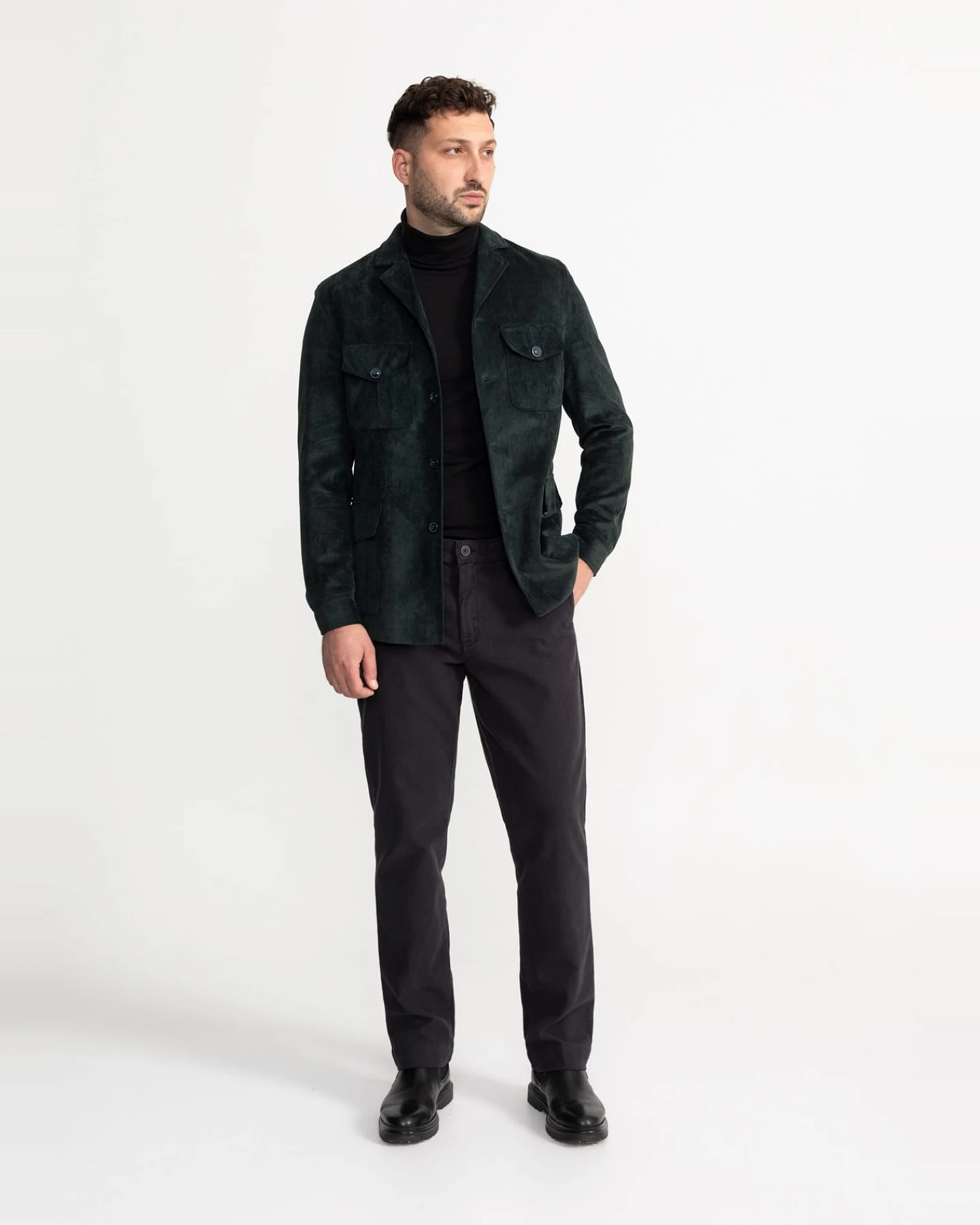 De IONESCU Herren vegan Hose Azuga Marineblau – Ansicht 2