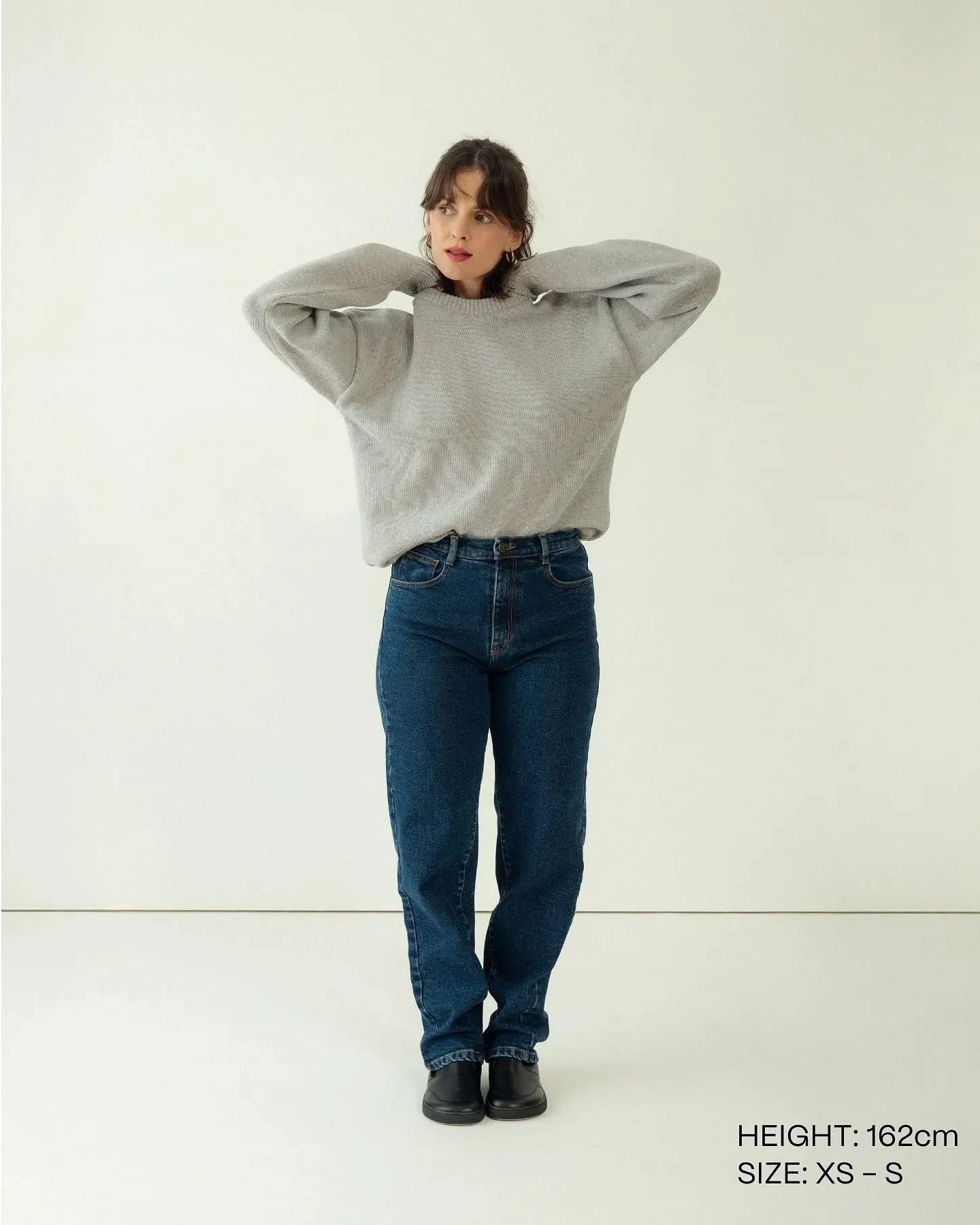 Clotsy Damen vegan Pullover Irene Grau – Ansicht 2