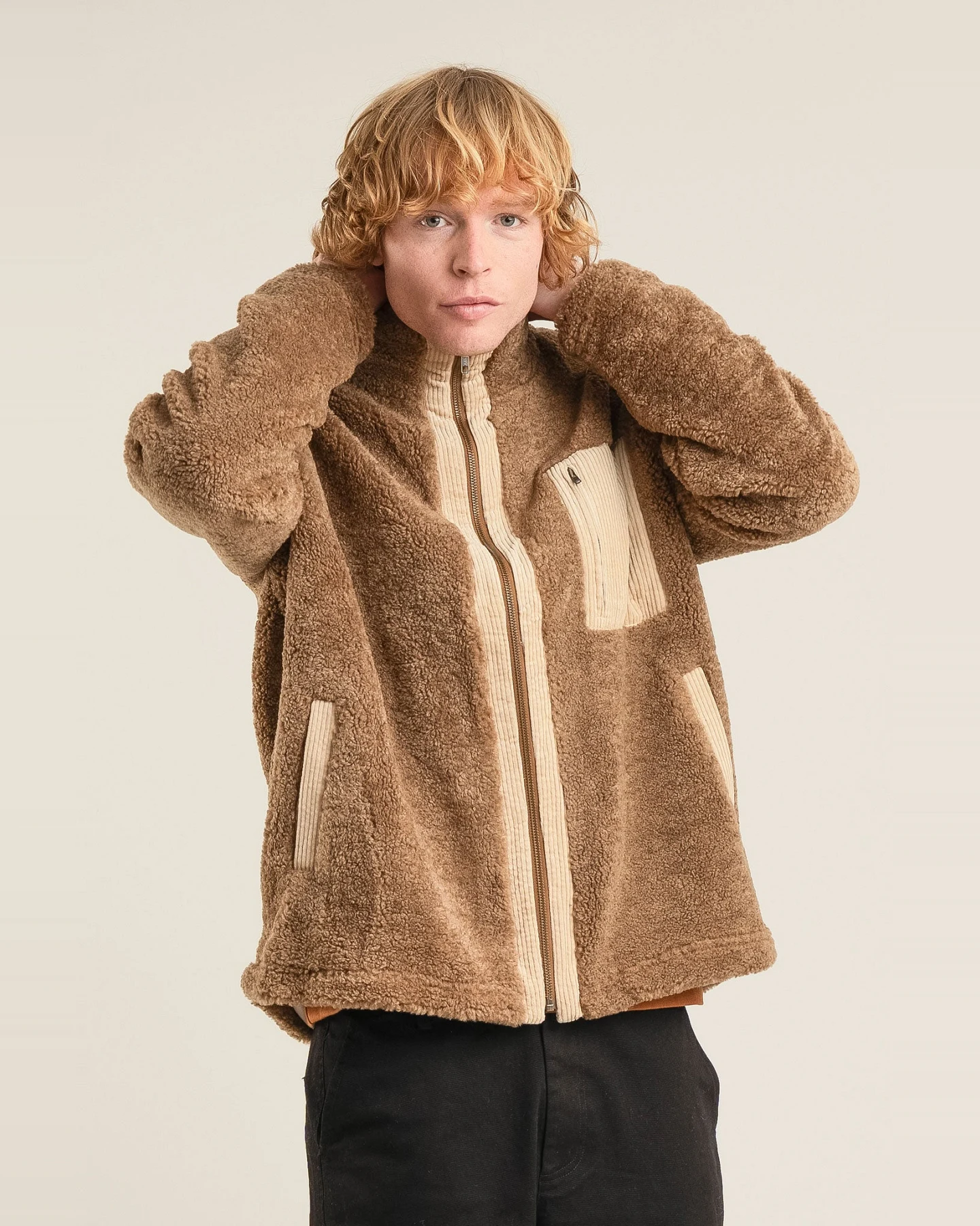 KOMODO Herren vegan Jacke Drew Hellbraun – Ansicht 2