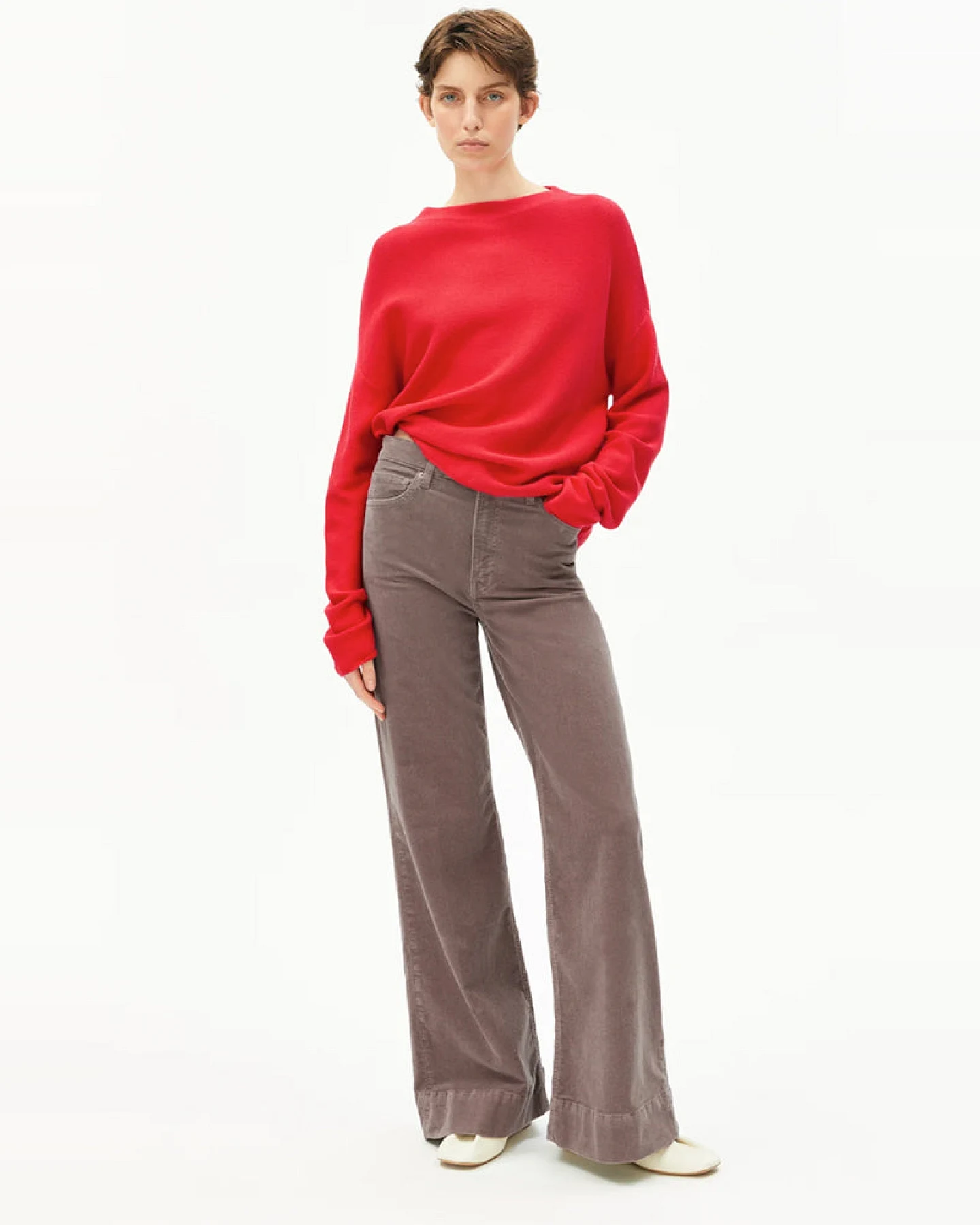 ARMEDANGELS Damen vegan Pullover Merinaa Candy Apple Red – Ansicht 2