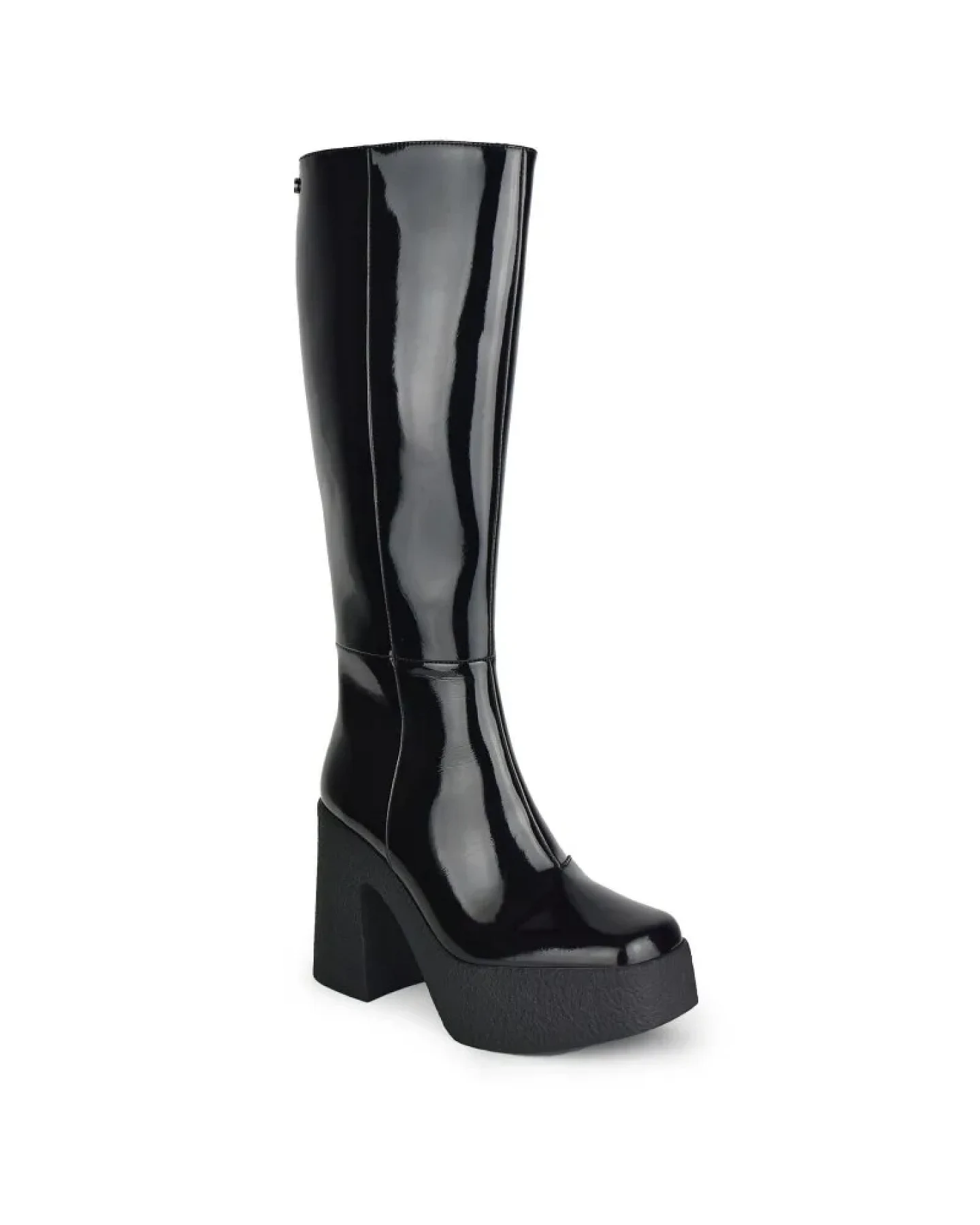 Altercore Damen vegan Stiefel Clarissa Schwarz Lack – Ansicht 2
