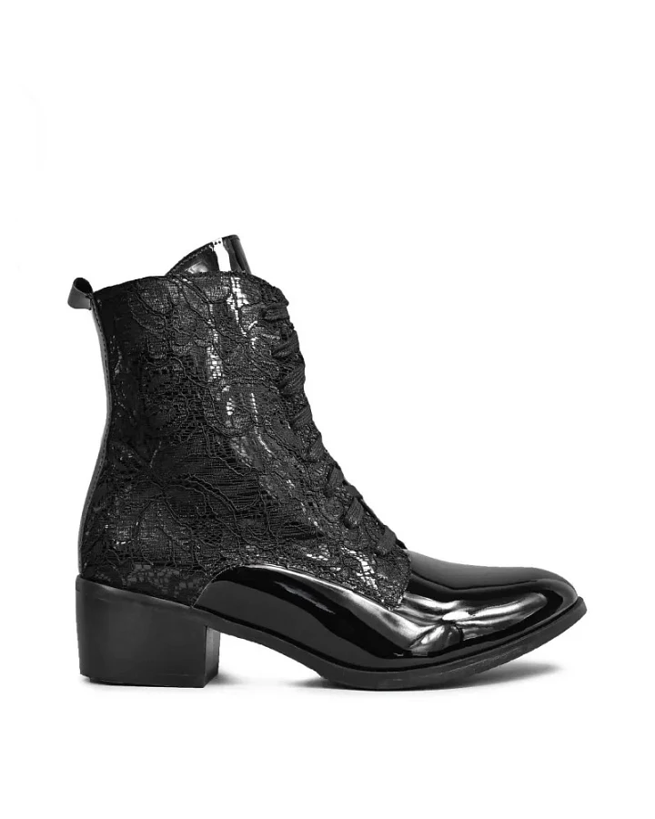 Altercore Damen vegan Stiefel Zelda Schwarz