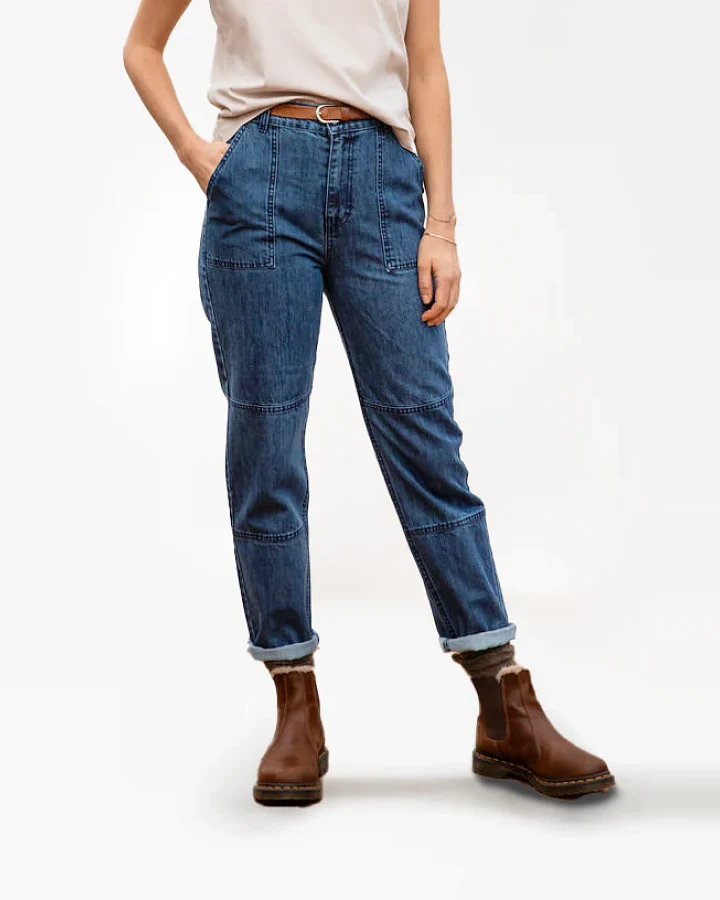 MATONA Damen vegan Jeans Utility Denim Blau