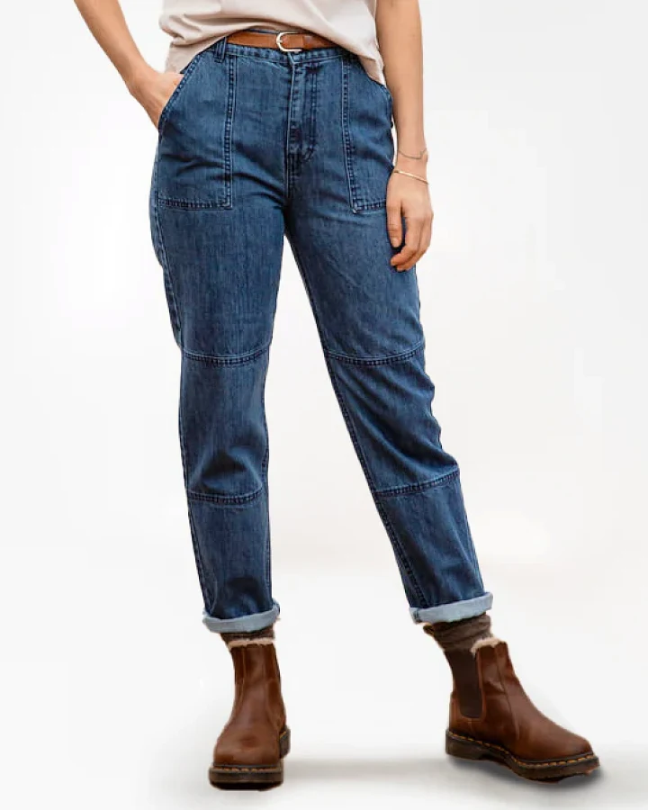 MATONA Damen vegan Jeans Utility Denim Blau