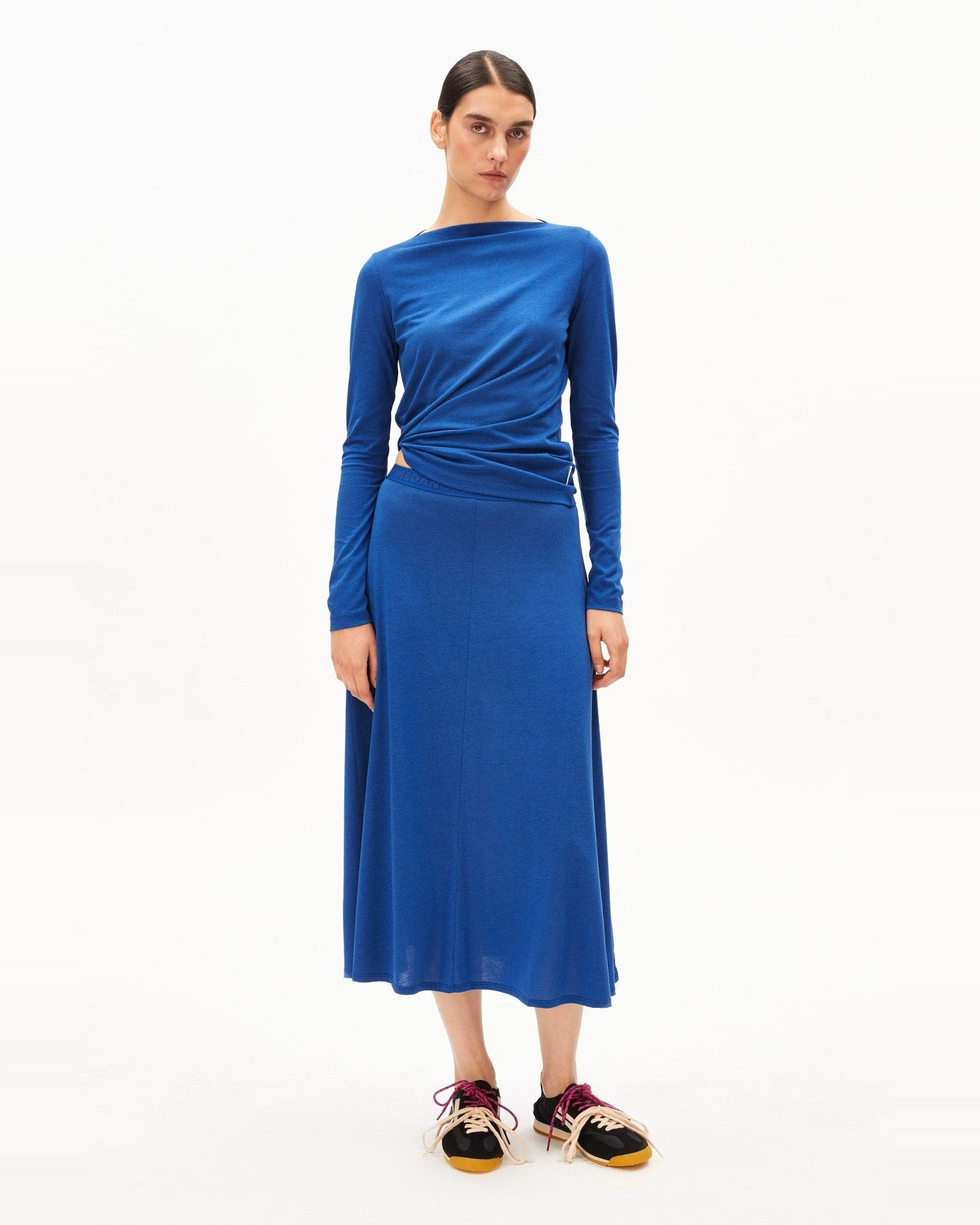 Longsleeve Boat Neck Blau – Ansicht 3