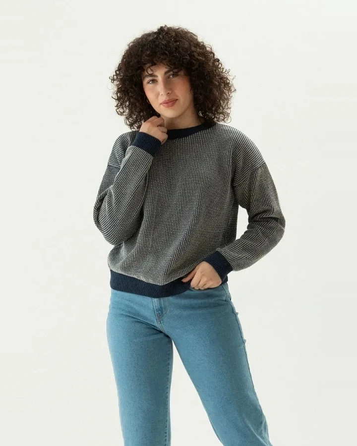 Clotsy Damen vegan Pullover Selene Blau