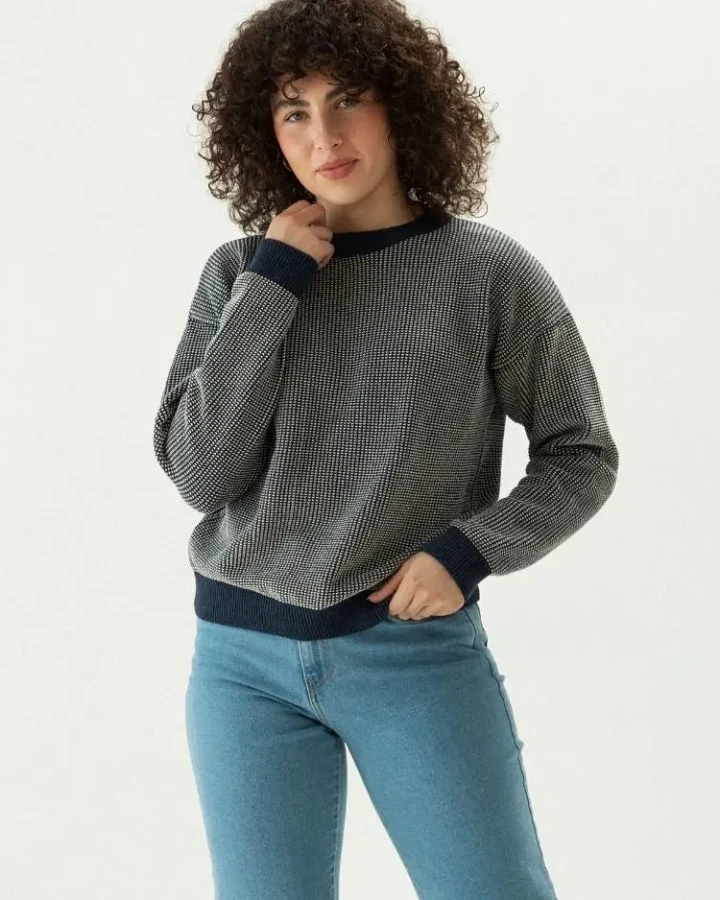Clotsy Damen vegan Pullover Selene Blau