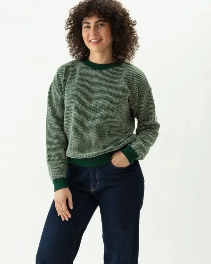 Clotsy Damen vegan Pullover Selene Grün