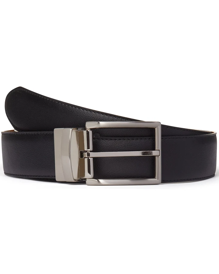 Will's Vegan Store Damen vegan Gürtel Damen 3,5cm Wendegürtel Schwarz/Braun