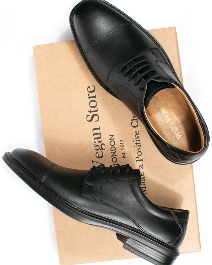 Will's Vegan Store Damen vegan Schuhe Damen Wasserdichte Derbys Schwarz