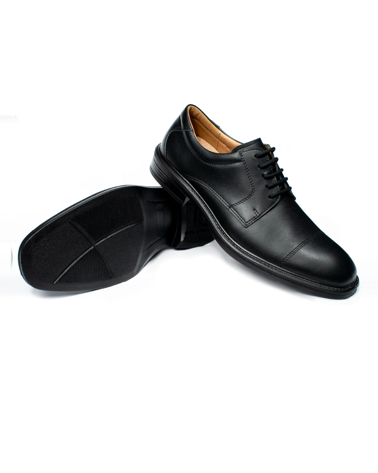 Will's Vegan Store Damen vegan Schuhe Damen Wasserdichte Derbys Schwarz – Ansicht 2