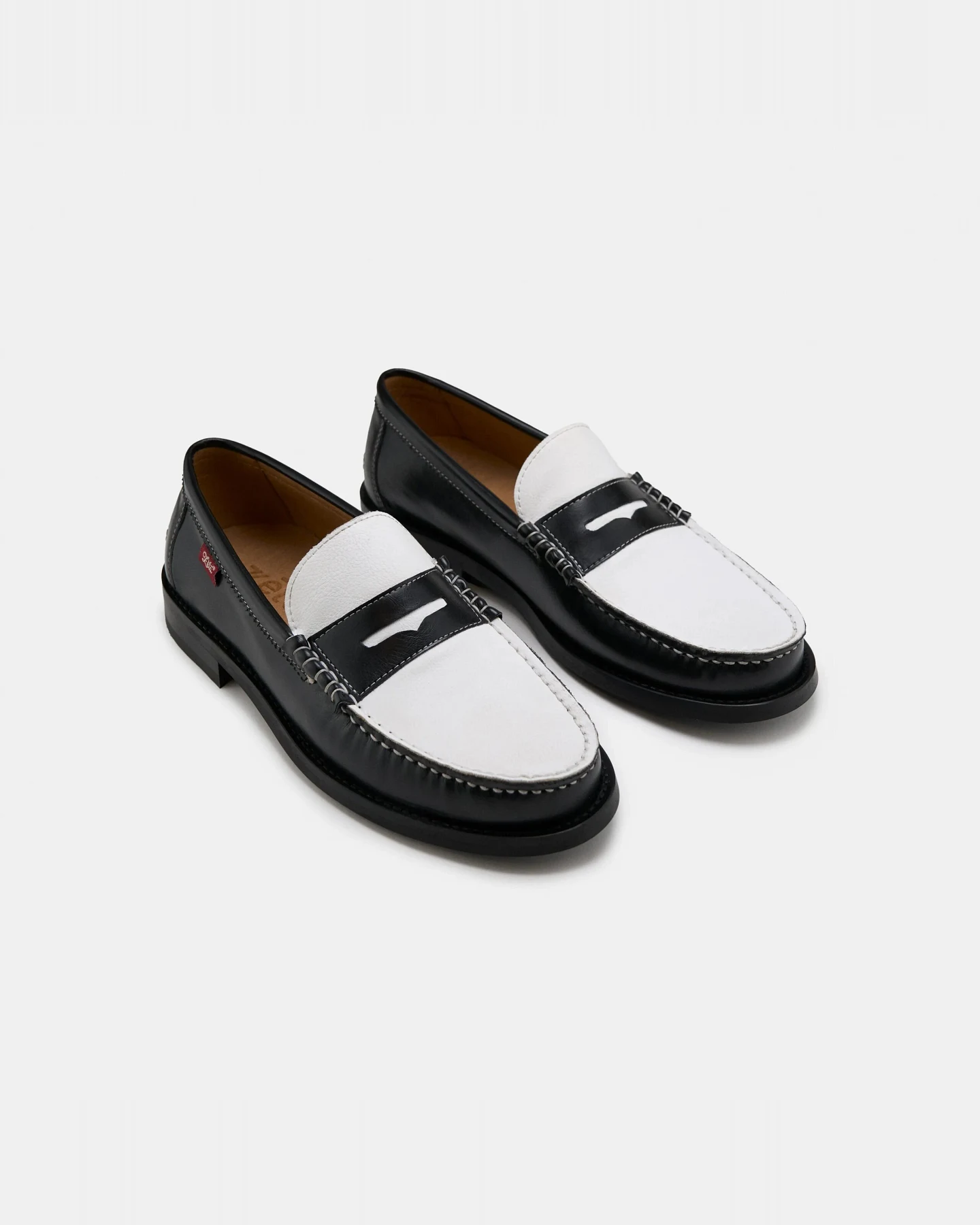 Zèta Herren vegan Loafers Unisex Braga Schwarz & Weiß – Ansicht 2