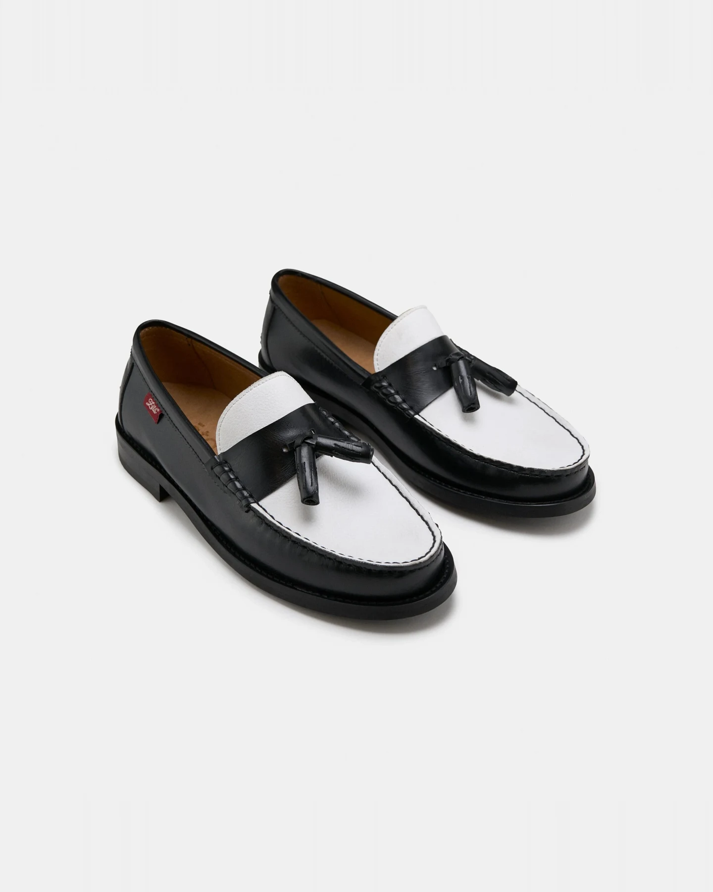Zèta Herren vegan Loafers Unisex Minho Schwarz & Weiß – Ansicht 2