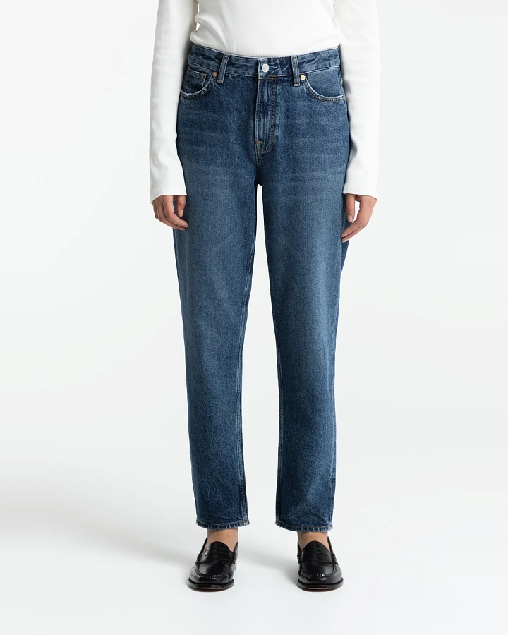 Kings of Indigo Damen vegan Jeans Cropped Caroline Zintare Dunkel