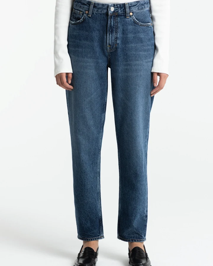 Kings of Indigo Damen vegan Jeans Cropped Caroline Zintare Dunkel