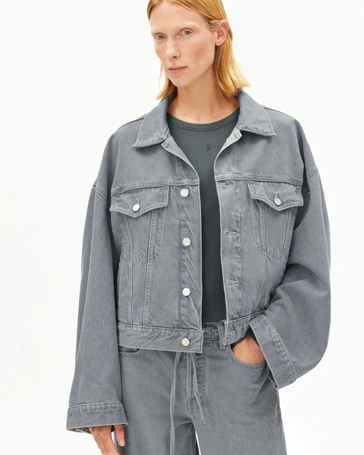 Jeansjacke Paasithe Tencel Grau