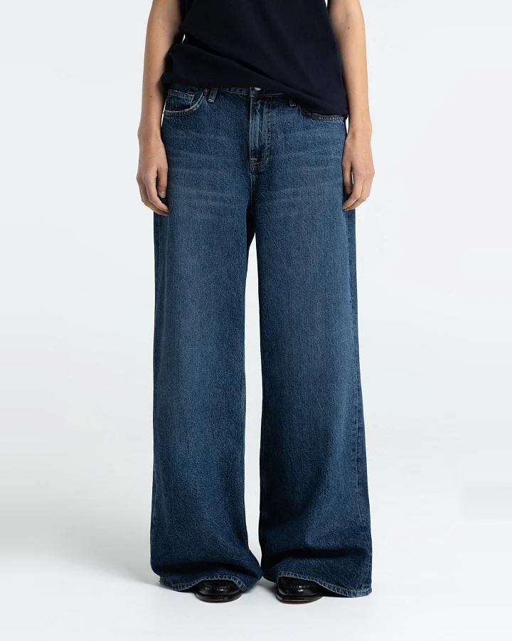 Kings of Indigo Damen vegan Jeans Flare Tiy Zintare Dunkel